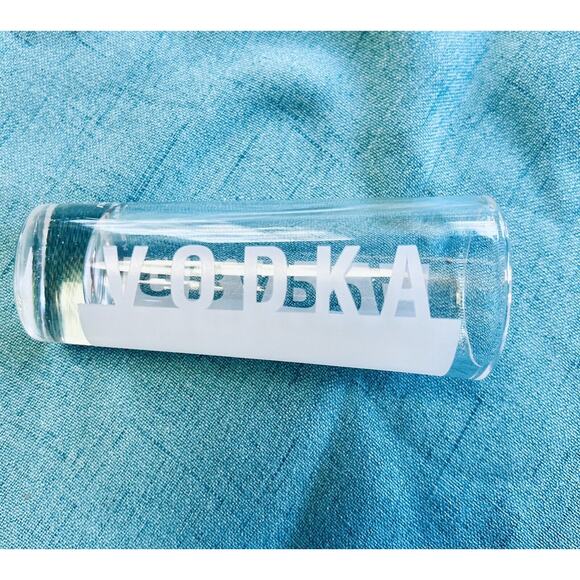 Grappa Vodka Shot Glass NWT 90s era - Lettering On Each Side 3-inches Tall - Picture 2 of 4
